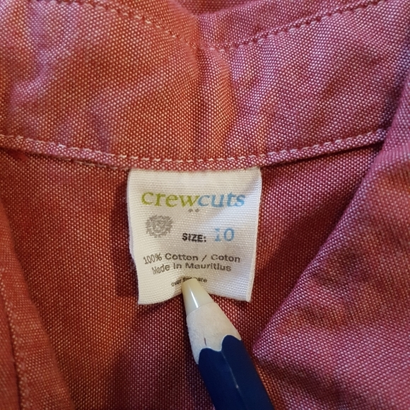 Crewcuts boys button down shirt size 10 long sleeve - Picture 4 of 4